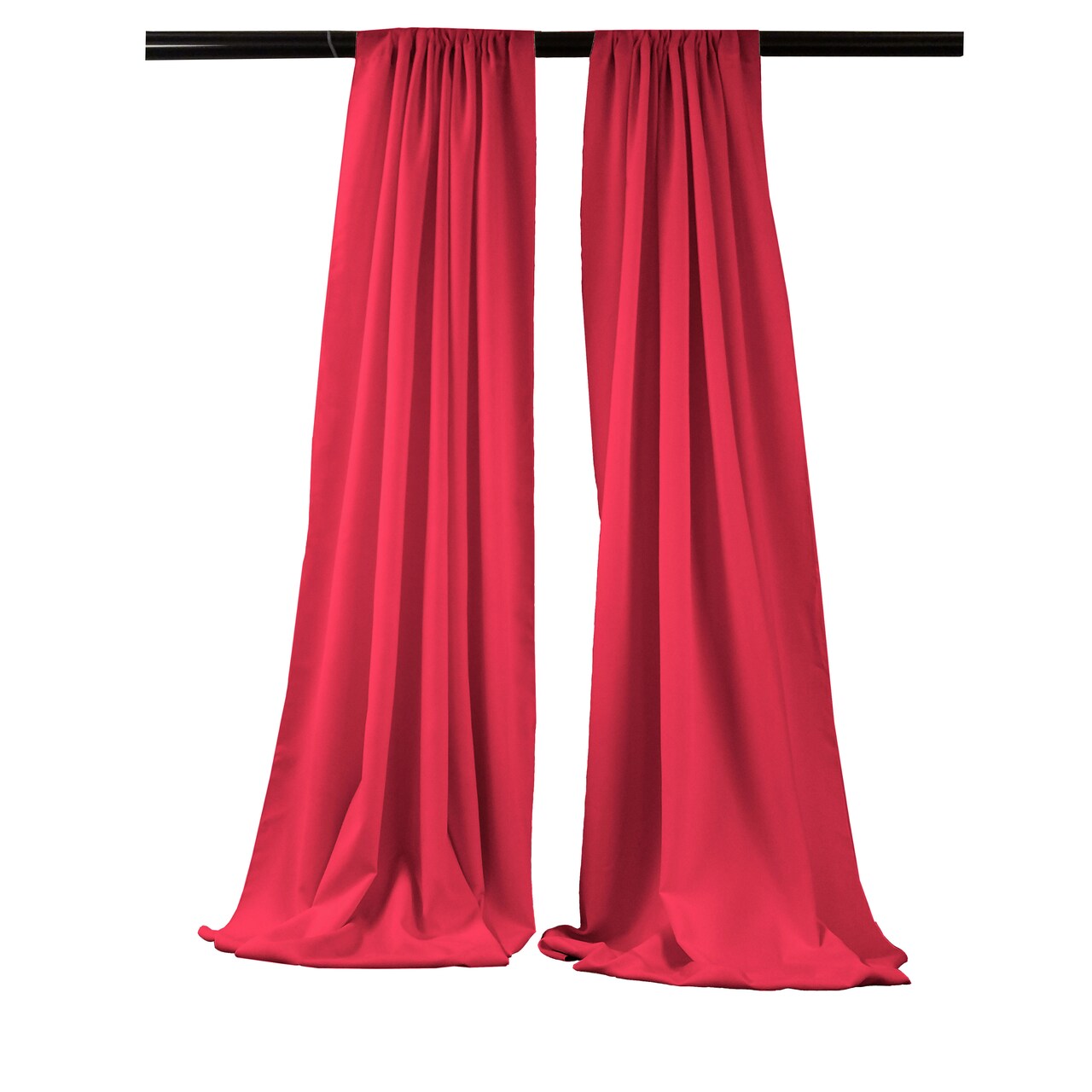Pack of 2 Polyester Poplin Backdrop Drapes 96 x 58 Inch Semi-Opaque Event Panels
